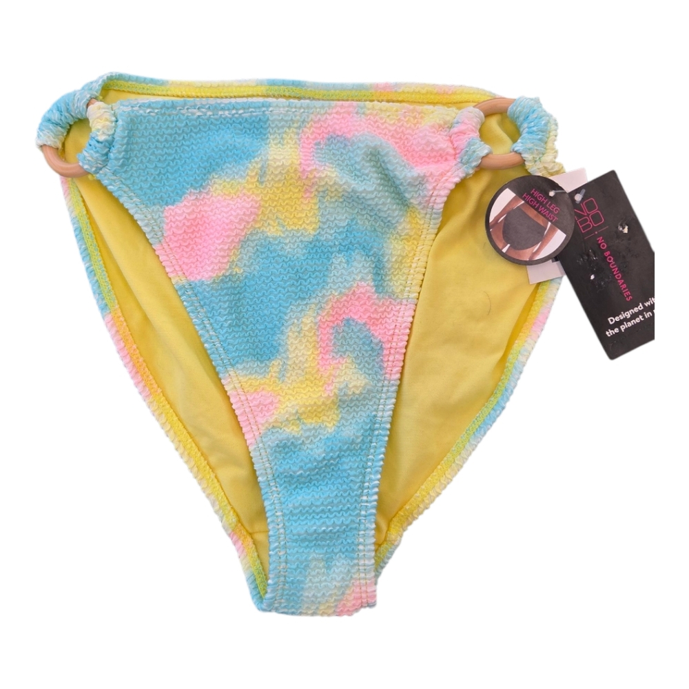 NOBO Colorful Tie-Dye High Waist Bikini Bottom Size Small NWT